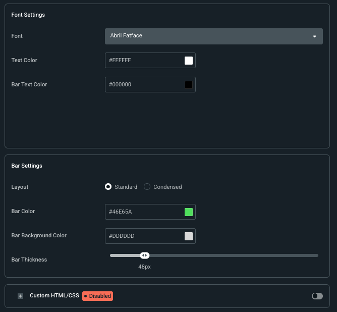 Sponsorship App Conversion Goal design settings
